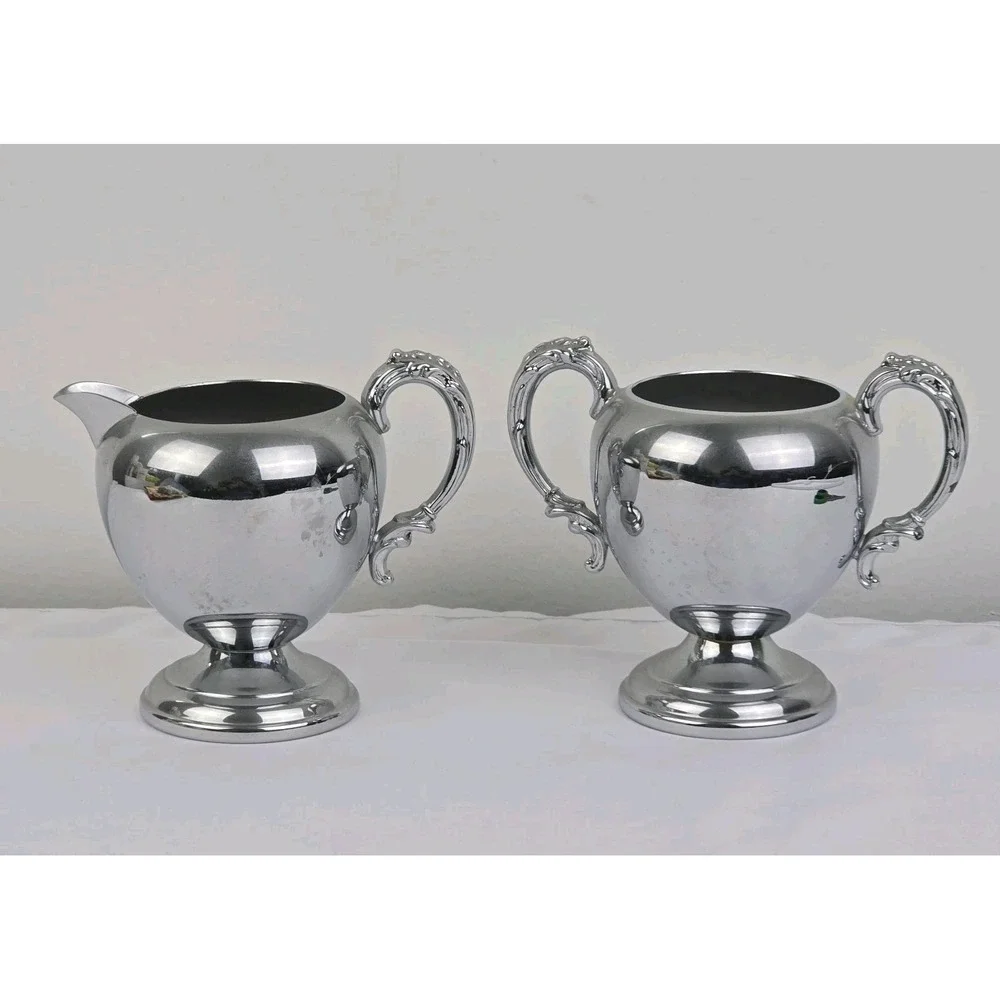 Danny Wilson Original Creamer And Sugar Bowl With Lid‎ Stainless Steel